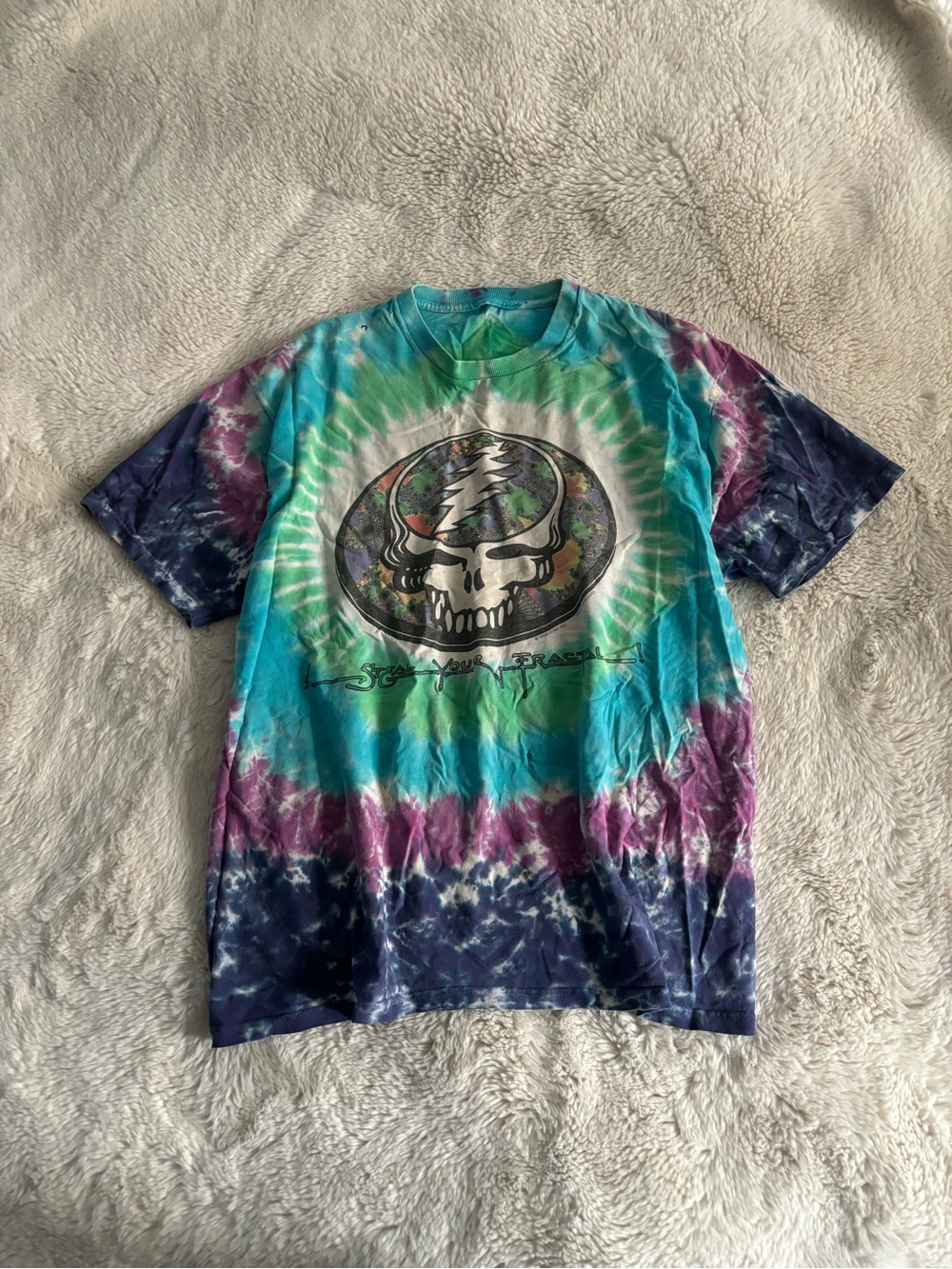 Vintage Rare 1993 Grateful Dead Steal Your Fractal Tie-Dye T-Shirt